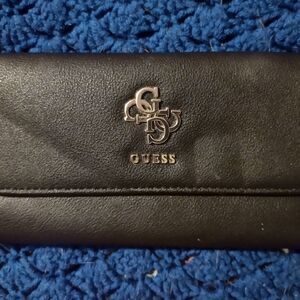 Guess Black Leather Clutch